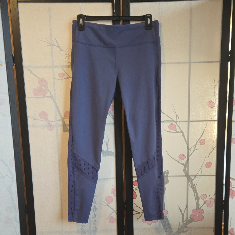 GAP Fit Stretchy Perforated Leggings – Blue Size M